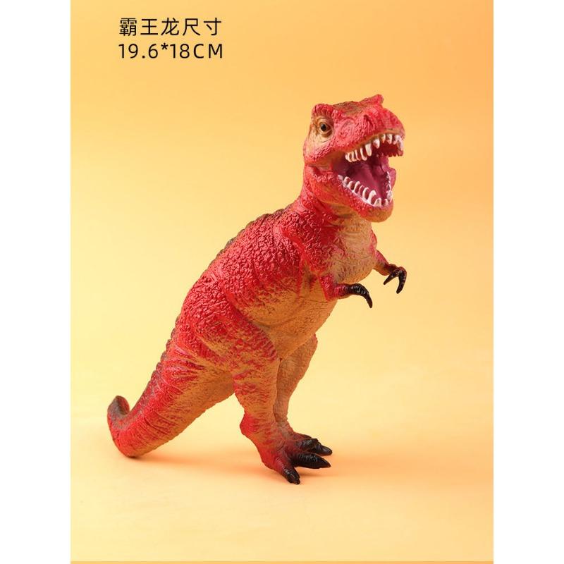 Large Simulated Soft Rubber Dinosaur Toy with Sound Tyrannosaurus Rex Triceratops Animal Model for Boys and Children