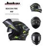 Jiekai Men's DOT Standard Flip-up Electric Motorcycle Helmet with Double Visor, All-Season Safety Gear