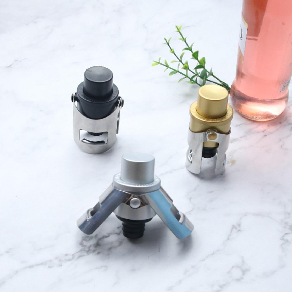 2pcs Built-in Pressure Pump Champagne Sealer with Time Stamp Wine Bottle Cap Wine Stopper  Brewing
