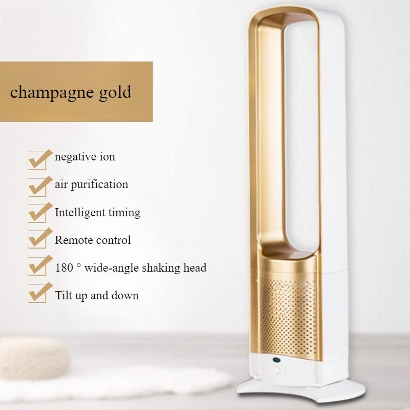 220V/110V Negative Ion Air Purification Circulation Bladeless Fan Ultra-Quiet Electric Tower Fan Bladeless For Summer