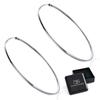 Silver Hoop Earrings 4 Cm, 925 Silver Clasps
