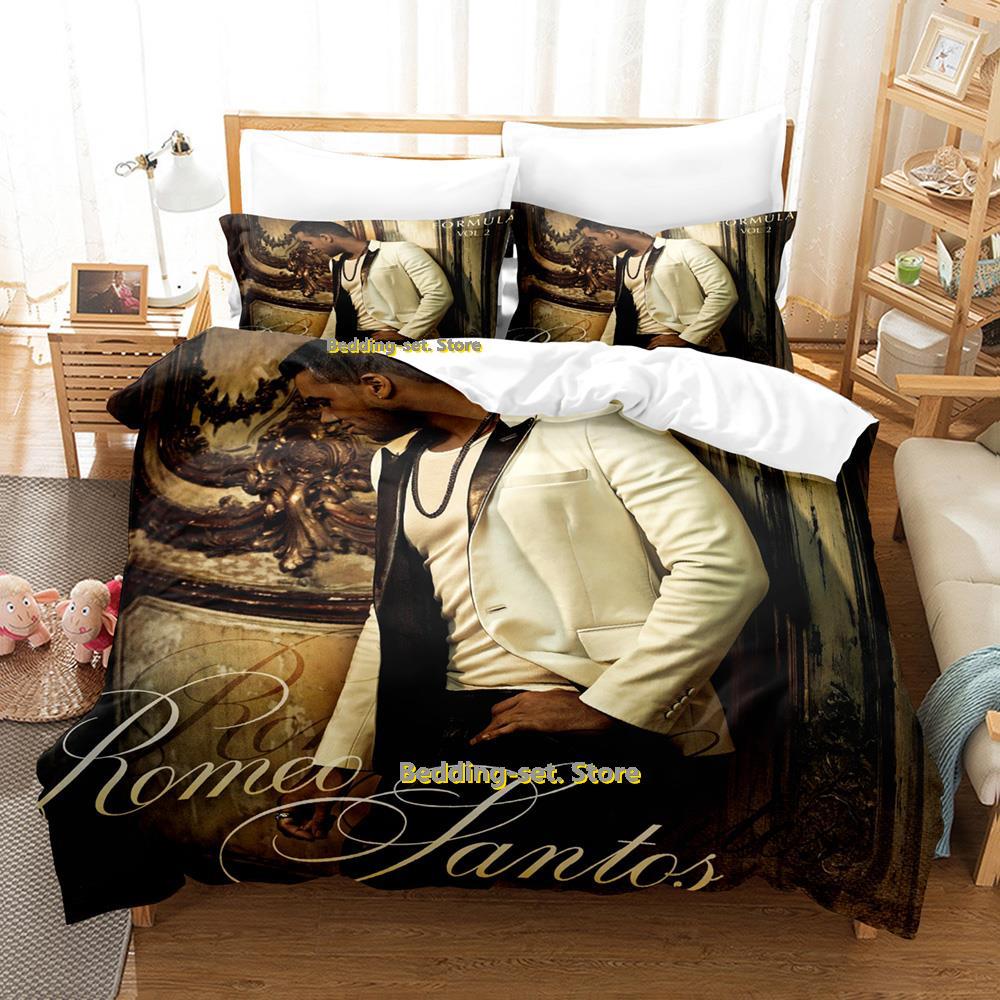New Romeo Santos Bedding Set Single Twin Full Queen King Size Bed Set Adult Kid Bedroom Duvetcover Sets Anime Parure De Lit Bed
