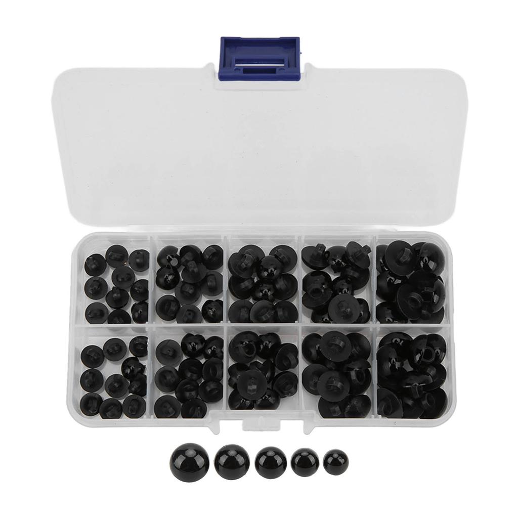 100Pcs Safety Eyes Multi Sizes Convenient Resin Durable Sturdy Wide Application Crafting Eyes Button