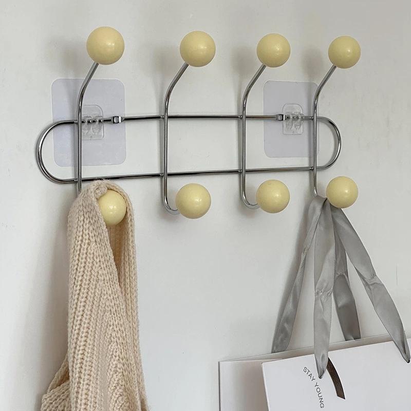 Key Storage Hook Multi-functional Hook Coat Living Room Bedroom Storage Hooks Wall Non-marking Decoration Accessories