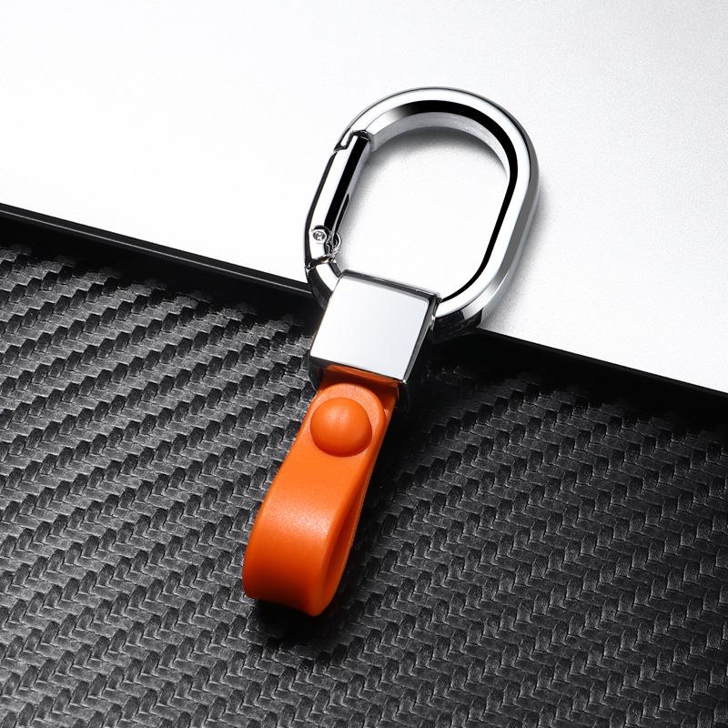 Luxury Zinc Alloy Keychain Pendant - Men's Waist Hanging Ring
