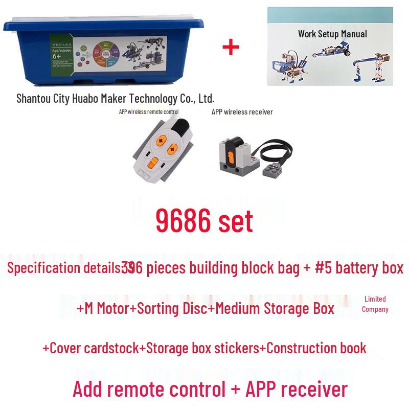 

Совместимый с Lego 9686 Набор строительных блоков Power Machinery Science & Tech