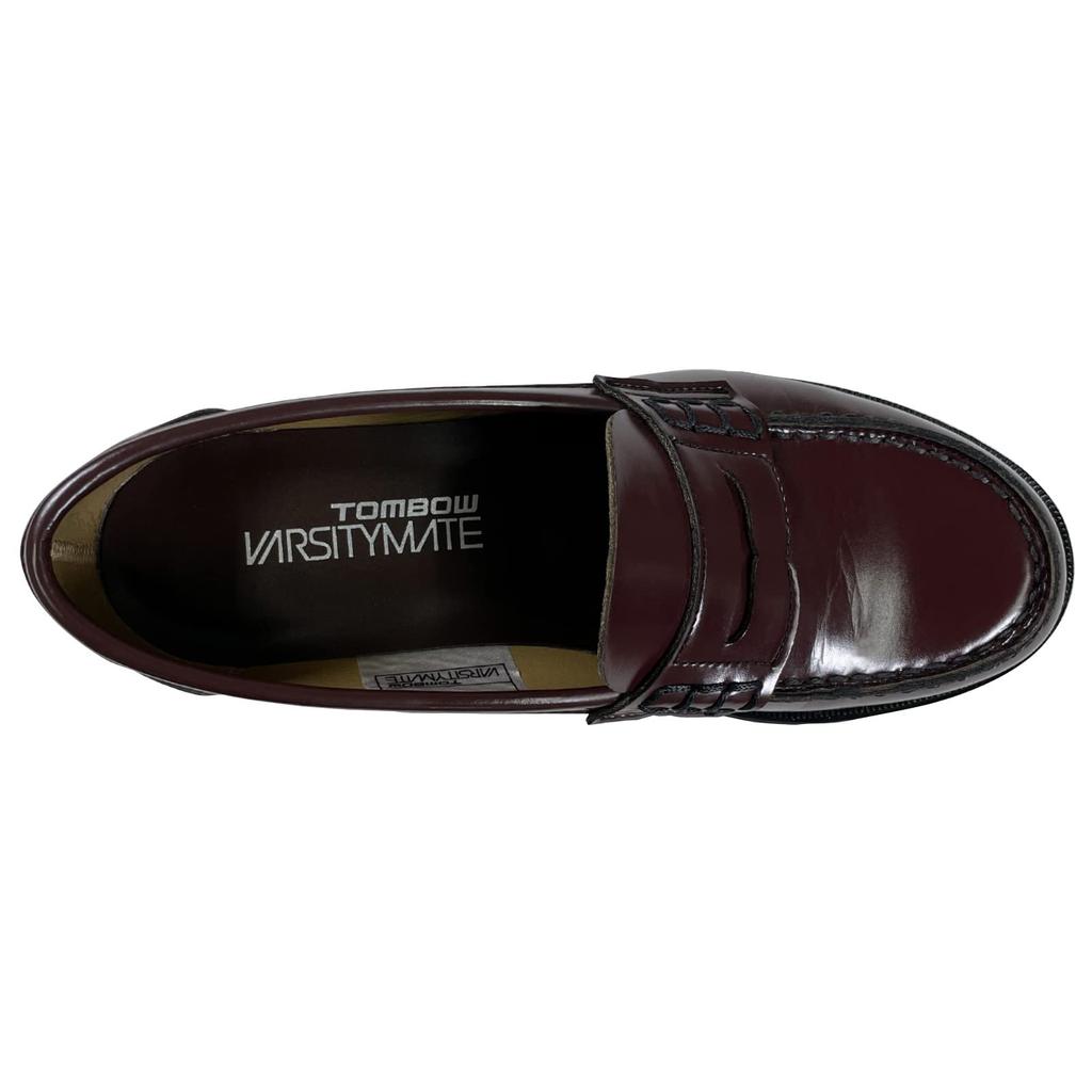 Loafers for 2E [Varsity Mate] Semi-Oblique Girls' Schools, T-11-42, Brown, 25.5 cm,