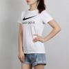 Nike Logo Print Loose Round Neck Short Sleeve T-Shirt Women Tops White CU1252-100