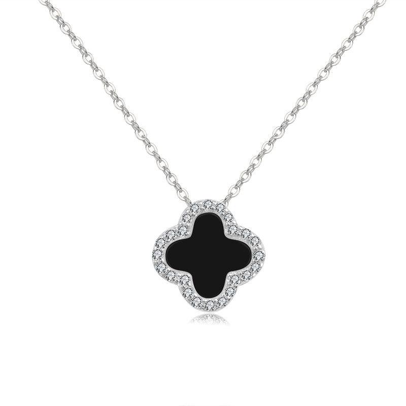 Elegant Openwork Four-leaf Clover Necklace - Women's High-end Pendant