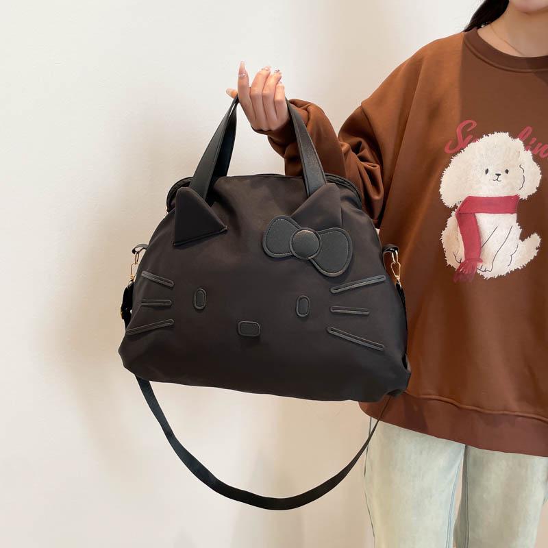 

Жіноча дорожня сумка-тоут великої місткості Hello Kitty чорний