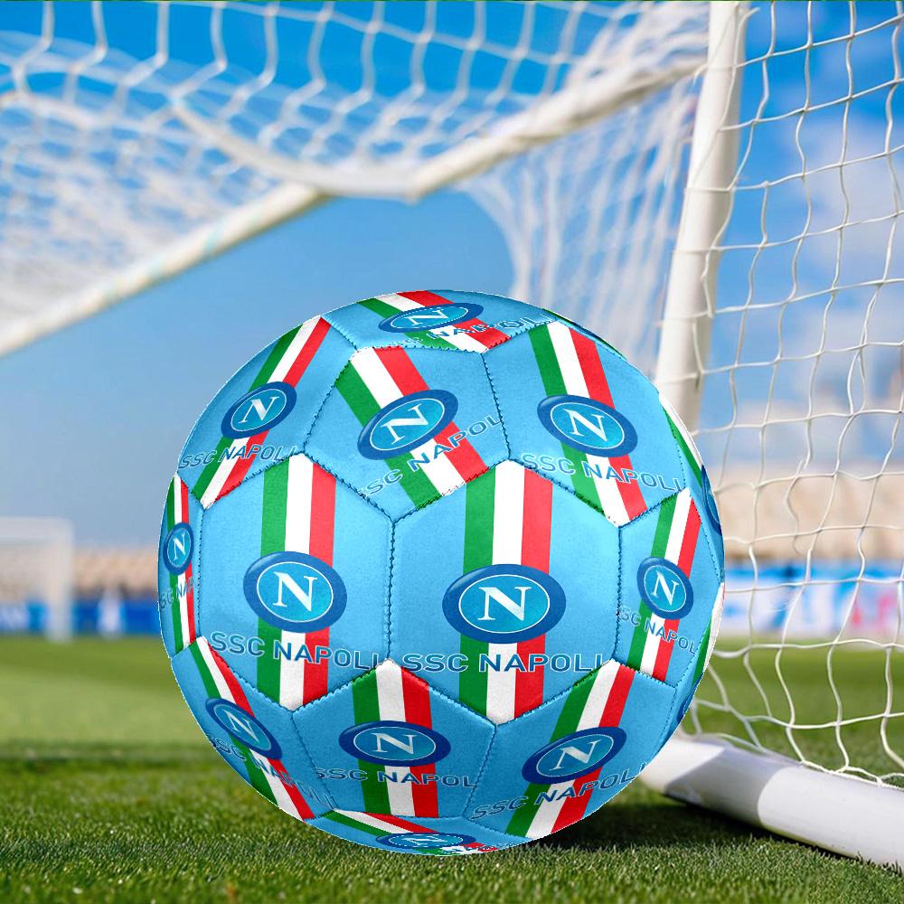 Napoli Blue Energy Symbol Size 5 Soccer Ball, Suitable for Training and Matches, High-Elasticity, Wear-Resistant Material Gift for Fan