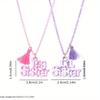 2Pcs/set Letter Necklace Love Necklace BFF Good Friend Set Necklace Female Light Luxury Girlfriend Necklace