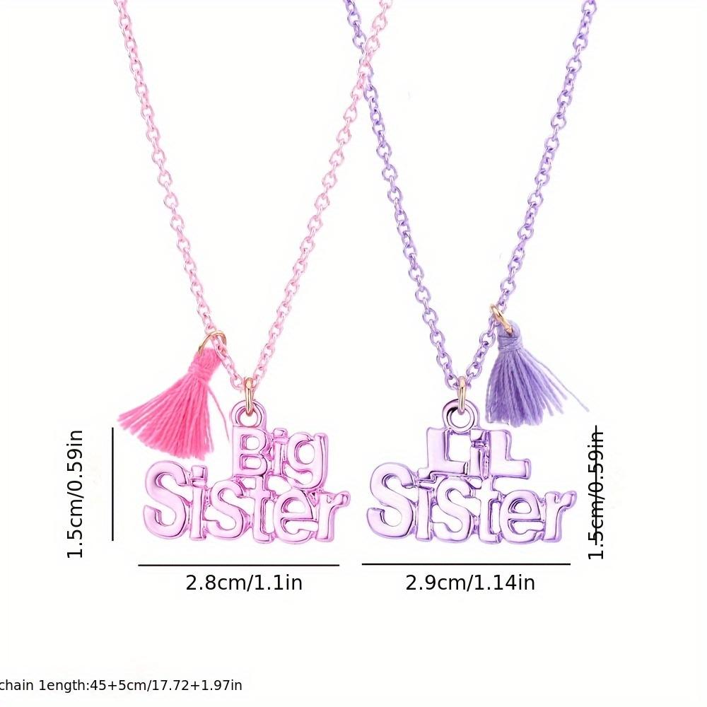 2Pcs/set Letter Necklace Love Necklace BFF Good Friend Set Necklace Female Light Luxury Girlfriend Necklace