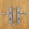 HAMILTON Door Handle with Escutcheon for 90mm Cylinder, ANTIQUE NICKEL