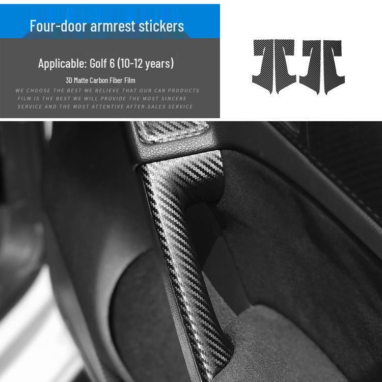 Golf 6 Carbon Fiber Interior Console Decoration Stickers, Free Replacement for 10-12 Year Models.