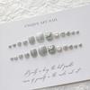 J42 Rhinestone Glitter Toenail Art Patches - Handmade, Colorful, Wearable Light-Cured Fake Toenails