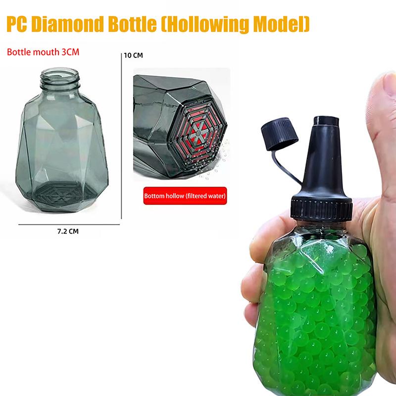1 Stück Ananas-Flasche Diamant-Flasche Gelkugel-Pistolen-Munitionszuführflasche Hohlboden Wasserfilter Gelkugeln