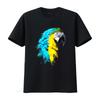 Watercolour colourful scarlet macaw parrot bird painting T Shirt  vintage Washed Unisex streetwear designer clothes Soft