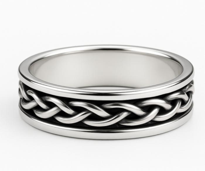 

Кольцо-спиннер для женщин, чистое серебро 925 пробы, кольцо с веревочным дизайном, серебряное кольцо, кольцо-спиннер, кольцо для медитации, кольцо для беспокойства 12 серебряный