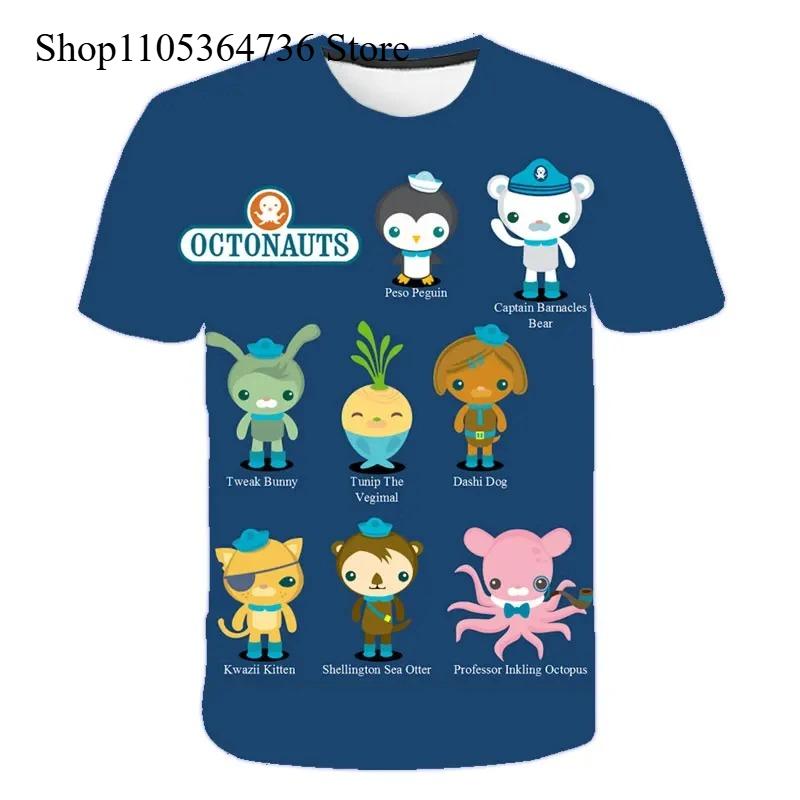 

Kidss Fashion 3D The Octonauts Printed Short Sleeved Tops Summer Men s women s Tshirts Children s adult Parent child T shirts 160