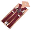 Unisex Adjustable Y-Back Suspenders Elastic 3 Clips Heavy Duty Braces for Pants Trousers