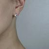 [silver 925]_Oval Spoon Earring Black