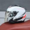 ORZ-Retro Half Covered Men's and Women's Dual Lens Electric Car Helmet Dual Mirror Pedal Half Helmet Four Seasons DOT