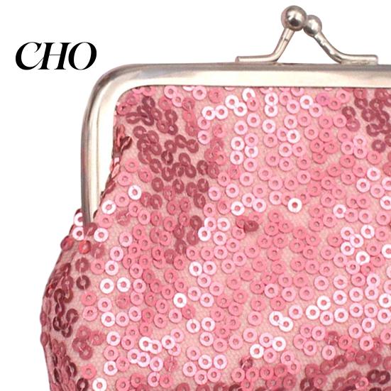 Lightweight Travel Coin Pouch Women Purse, with Metal Hinge And Kiss-lock Design, Portable Gold Lock Purse Mini Wallet, Sequined Glitter Vintage