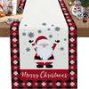 Tablecloth Table Runner Santa Snowman Reindeer Linen Table Cloth for Various Christmas Occasion