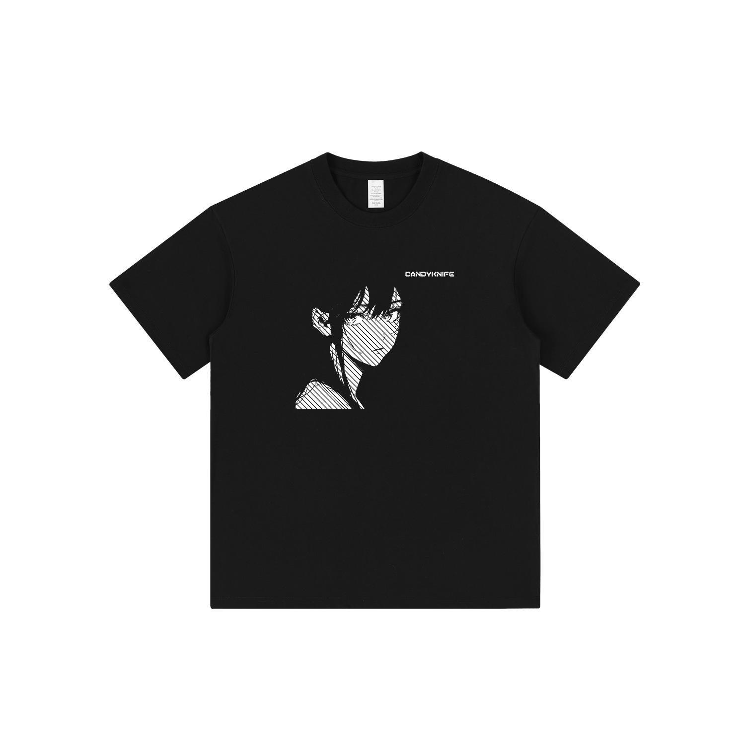 

Trendy Cartoon Anime Print Unisex Casual Tee - Short Sleeve, Loose Fit S