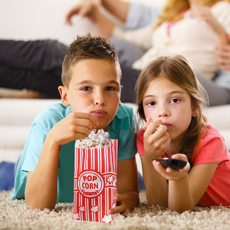 25 Stück Papiertüten für Popcorn, Goodie-Verpackung, Karneval, Snacks, Leckereien, Behälter, Eimer, Hochzeit, Geburtstag, Party, Filmabend, Zubehör