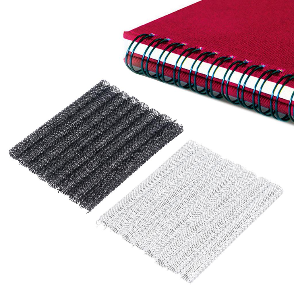 100PCS Doppel Schleife Draht Binderücken 9/16 Zoll 34 Schleife 3:1 Pitch 120 Blatt Kapazität Spiralbindung