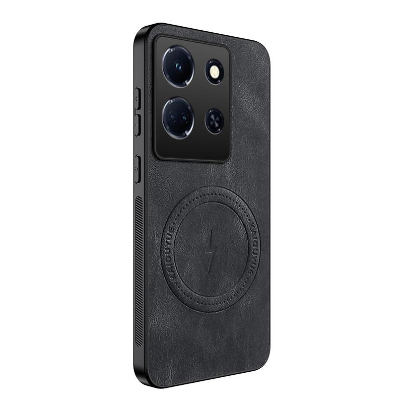 

Для Infinix Note 50 Магнитный чехол из овчины Для Infinix Note 30 40 50 Модный новый стиль Узор Кожаная обложка Note 40 Pro Чехол Note 30 чёрный