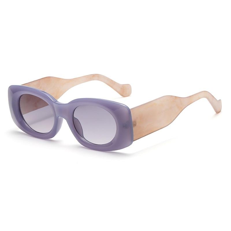 

Luxury Fashion Oval Jelly Color Women Sunglasses Retro Gradient Shades Uv400 Men Wide Legs Sun Glasses as picture