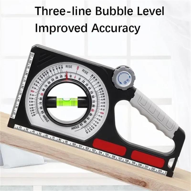 Professional Mechanical Slope Meter Multifunction Slope Measuring Ruler Magnetic Angle Slope Measuring Instrument Carpentry Tool