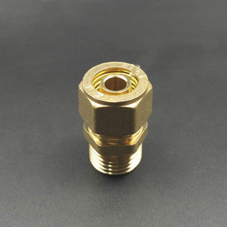 

1216 1418 1620 2025 2632 PEX-AL-PEX 1/2 3/4 1 BSP Male Female Brass Straight Pipe Fitting Adapter For Solar Floor Heating 1216&1/2
