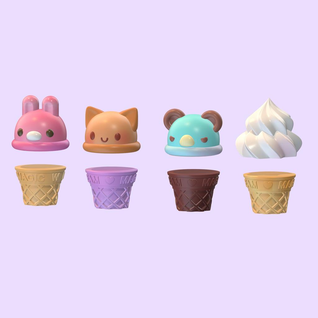 Handmade Cone Ice Cream Mold Rabbit Head Silicone Mold Baking Fondant Mold Chocolate Cake Decorating Tool Home Decors