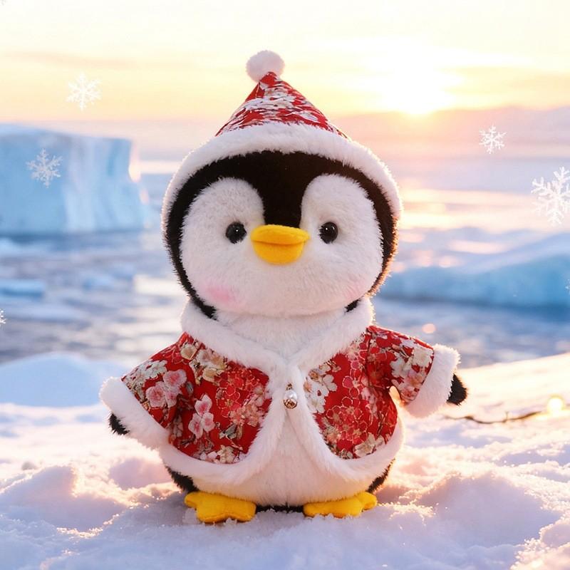 Weihnachten Pinguin Plüschtier Mit Pp-Baumwollfüllung Für Feiertagsgeschenke