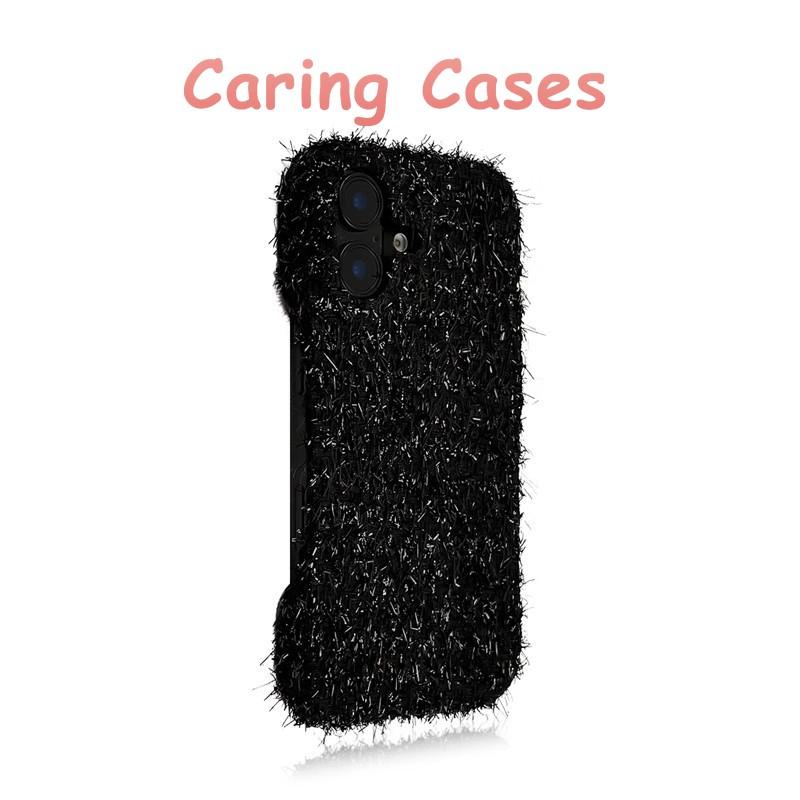 For iPhone 17 Pro Max Case Pink Tweed Boucle Shell Winter Couple Compatible with iPhone 16 15 14 13