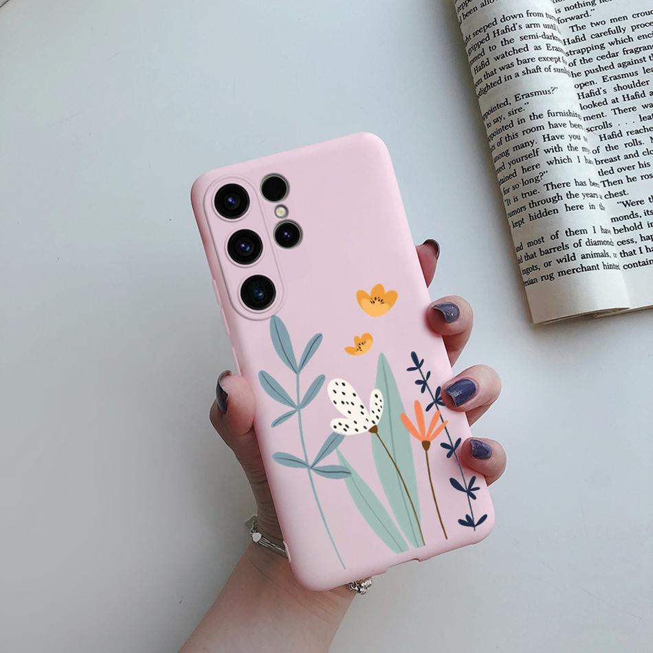 For Samsung Galaxy S24 Ultra Case S24 Plus Sunflower Girl Painted Soft Silicone Phone Case For Samsung S24 Ultra S 24 S24+ Shell