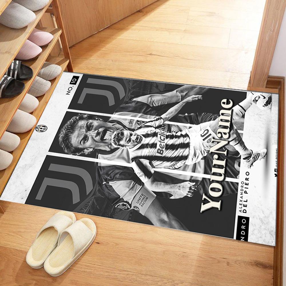 Juventus Customized Name Floor Rug Office Rug Perfect for Dining Room Game Room Outdoor Decorate Room Anti-slip Rug Decorate Offices Spiritual Gift