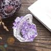 Beautiful Crystal Flower Basket Figurines Crystal Art Car Ornaments  Dressing Table