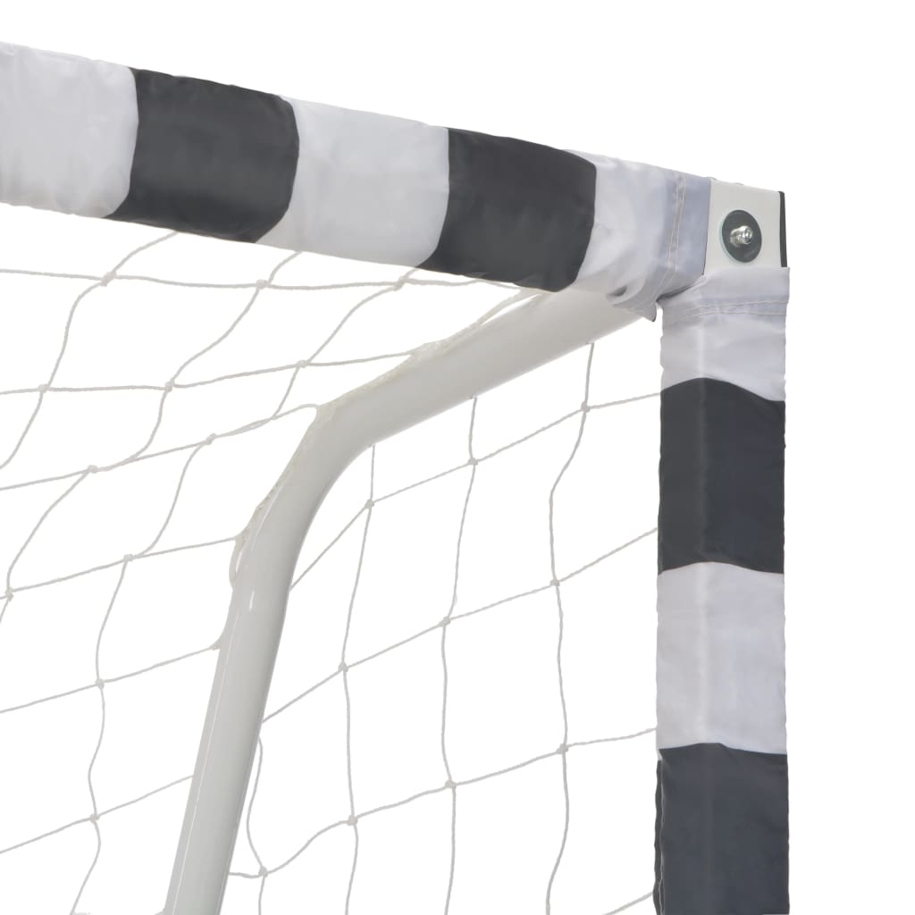 Porta da Calcio 300 x 160 x 90 cm Metallo Bianco e Nero