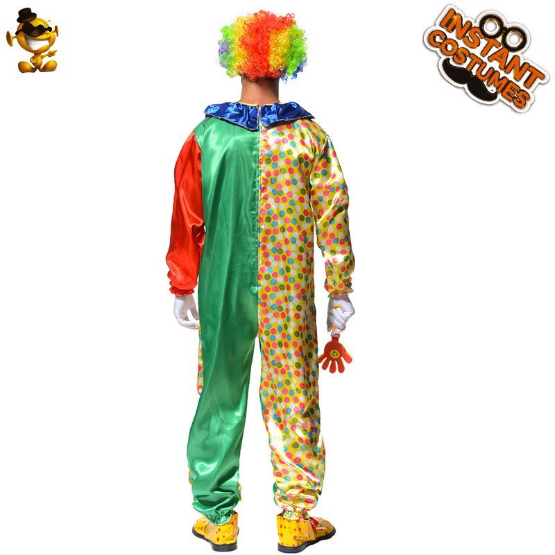 Halloween adult big men's circus happy clown costumes stage costumes cosplay costumes