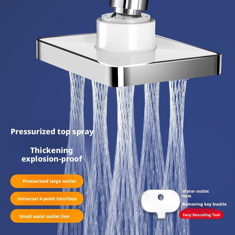 High Pressure Bathroom Nozzle Small Waist Top Spray Shower Descaling Connecting Rod Shower Top Spray Universal Shower Shower