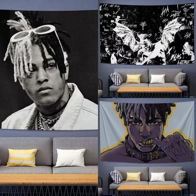 TXXXTentacion Background Tapestry Hip Hop Rapper Wall Decor For Party Bedroom Dorm and Headboard Decoration