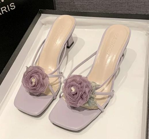 Pantoufles Basses En Caoutchouc Pour Femmes, Chaussures À Talons, 2026