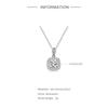 1 Carat S925 Silver Necklace Square Bag Pendant With Moissanite Collarbone Chain Eight Hearts And Eight Arrows