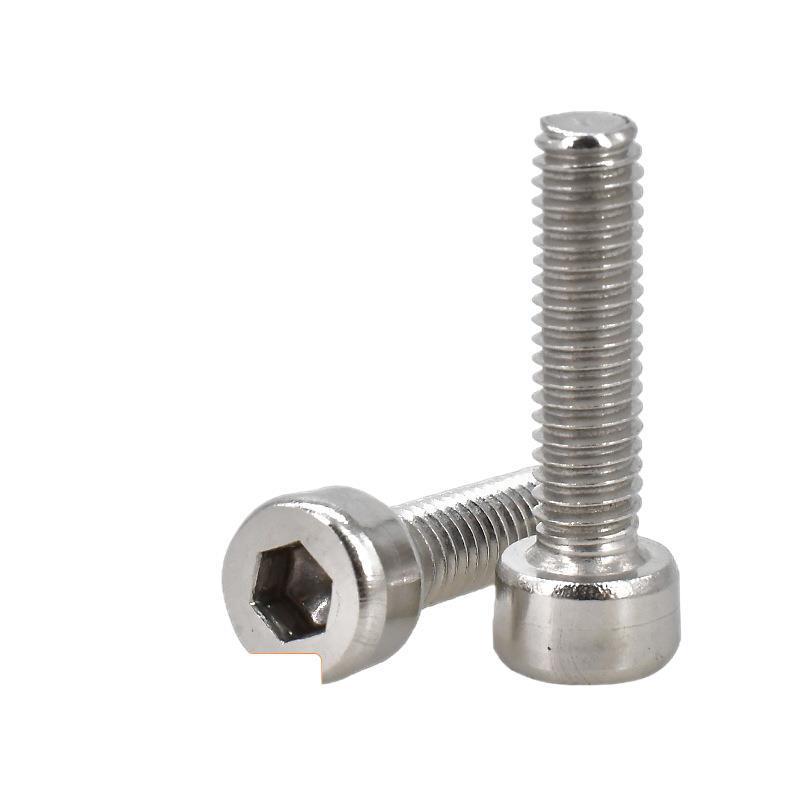 Yigu 304 Stainless Steel Socket Head Cap Screw, M2-M6 Cylindrical Head, Full Thread, Non-Knurled
