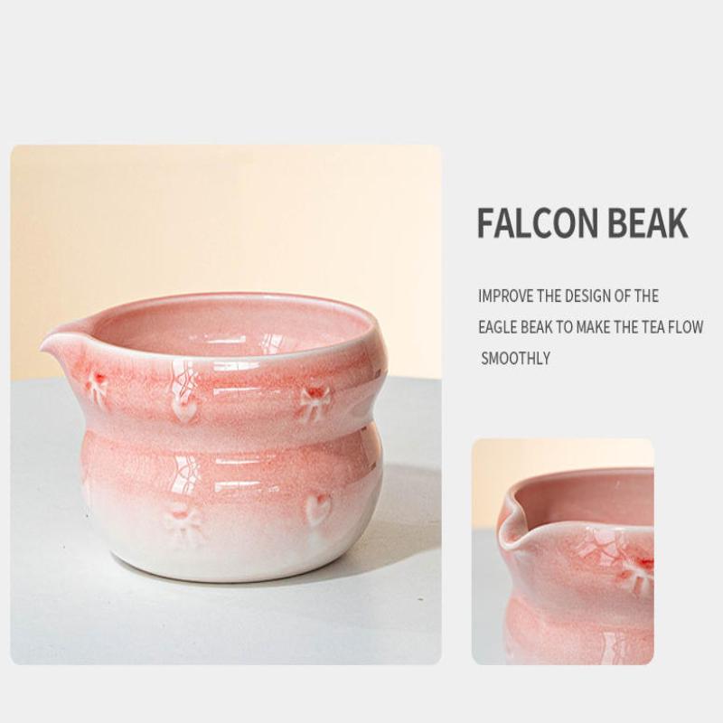 5Pcs Pink Japanese Style Matcha Making Kit Ceramic Matcha Bowl Cute Tea Cup With Spout Complete Tea Brewing Matcha Tea Set